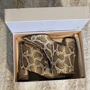 AGL Snake Skin Booties